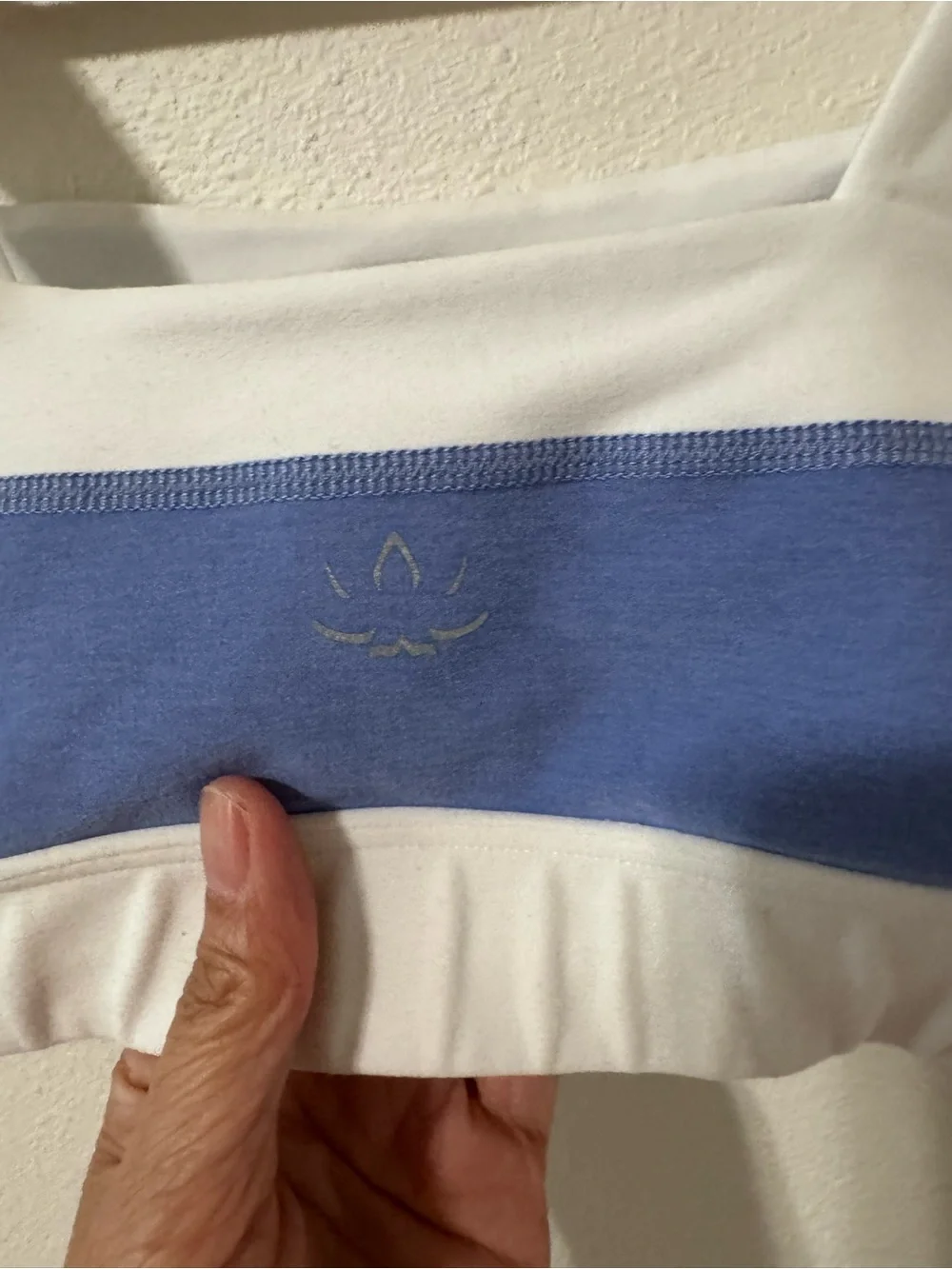Beyond Yoga Spacedye Horizon Colorblock Bra Periwinkle White Workout Gym-Small